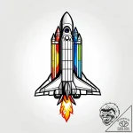 A space shuttle on the launchpad, steam billo… – style Jagger Old – tattoo sketch (23.11.2025 14:04)
