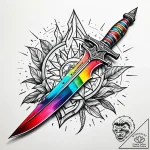 Tattoo sketch a stylized combat knife or dagg… – style Jaeger Simple – tattoo sketch (23.11.2025 14:44)