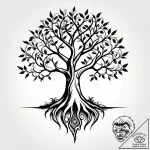 Forgotten tree with bone roots, tattoo sketch… – style Jagger Old – tattoo sketch (23.11.2025 20:25)