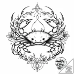 Tattoo design a cancer crab as a guardian of… – style Jaeger Mini – tattoo sketch (23.11.2025 22:27)