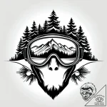 Tat tattoo sketch, skier’s goggles reflecting… – style Jagger Old – tattoo sketch (23.11.2025 22:31)