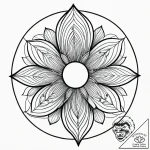 Tat tattoo sketch, minimalist geometric flowe… – style Jagger Old – tattoo sketch (23.11.2025 22:43)
