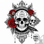 Key suspended in starlight, concept art for t… – style Jaeger Mini – tattoo sketch (23.11.2025 22:51)