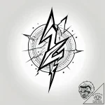 Tattoo sketch, electric lightning bolt pierci… – style Jagger Old – tattoo sketch (23.11.2025 23:07)