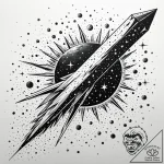 Tattoo design a single, powerful meteor strea… – style Jaeger Simple – tattoo sketch (23.11.2025 23:13)