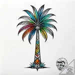 пальма, concept art for tattoo, dotwork tatto… – style Jagger Old – tattoo sketch (23.11.2025 23:19)