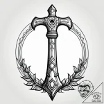 Tattoo design a powerful and simple hammer ou… – style Jagger Old – tattoo sketch (23.11.2025 23:43)