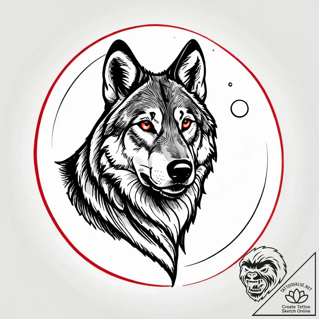 Tattoo design a wolf pack howling together un... - style Jagger Old - tattoo sketch (23.11.2025 23:55)