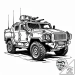 Tattoo design a generic military vehicle outl… – style Jaeger Mini – tattoo sketch (24.11.2025 00:04)