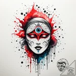 Blindfolded oracle with a third eye weeping n… – style Jaeger Simple – tattoo sketch (24.11.2025 00:12)