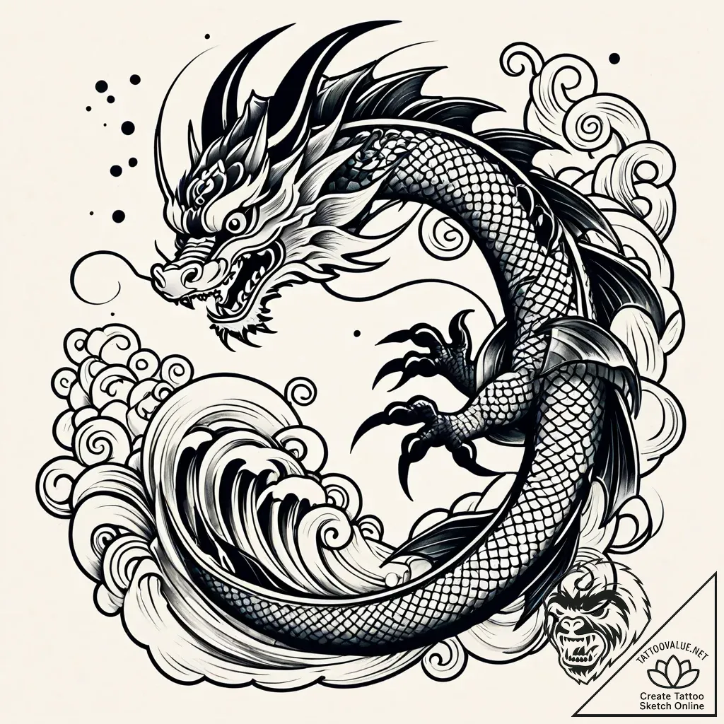 Tattoo sketch, elegant flowing calligraphy ph... - style Jaeger Simple - tattoo sketch (24.11.2025 00:37)