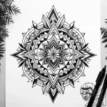 Tattoo sketch, obelix silhouette with forest… – style Jaeger Simple – tattoo sketch (24.11.2025 01:24)