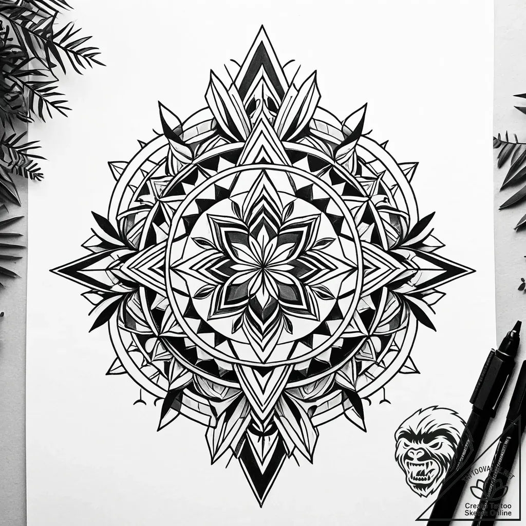 Tattoo sketch, obelix silhouette with forest... - style Jaeger Simple - tattoo sketch (24.11.2025 01:24)