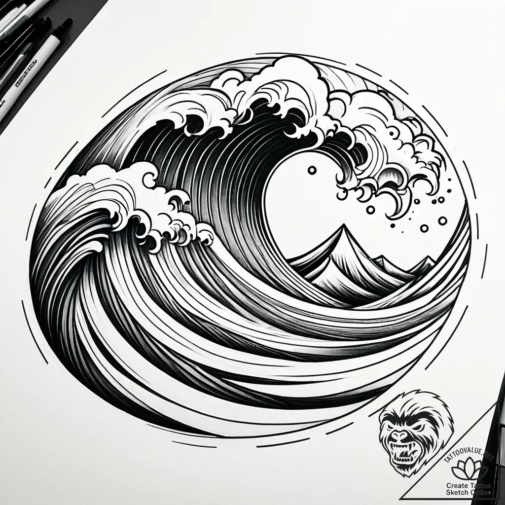 Tattoo design an abstract representation of a... - style Jaeger Simple - tattoo sketch (24.11.2025 01:48)