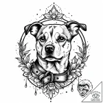 Tat tattoo sketch, vintage style dog portrait… – style Jaeger Mini – tattoo sketch (24.11.2025 01:51)