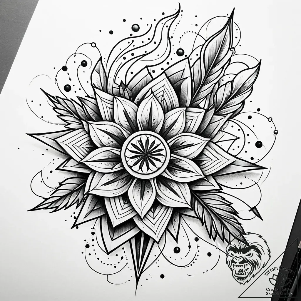 Tattoo design a stylized capture card with da... - style Jaeger Simple - tattoo sketch (24.11.2025 02:00)