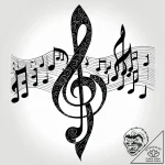 Tattoo sketch a sheet music segment that spel… – style Jagger Old – tattoo sketch (24.11.2025 02:07)