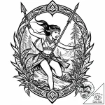 Tattoo sketch, eep running through jungle wit… – style Jaeger Mini – tattoo sketch (24.11.2025 02:15)