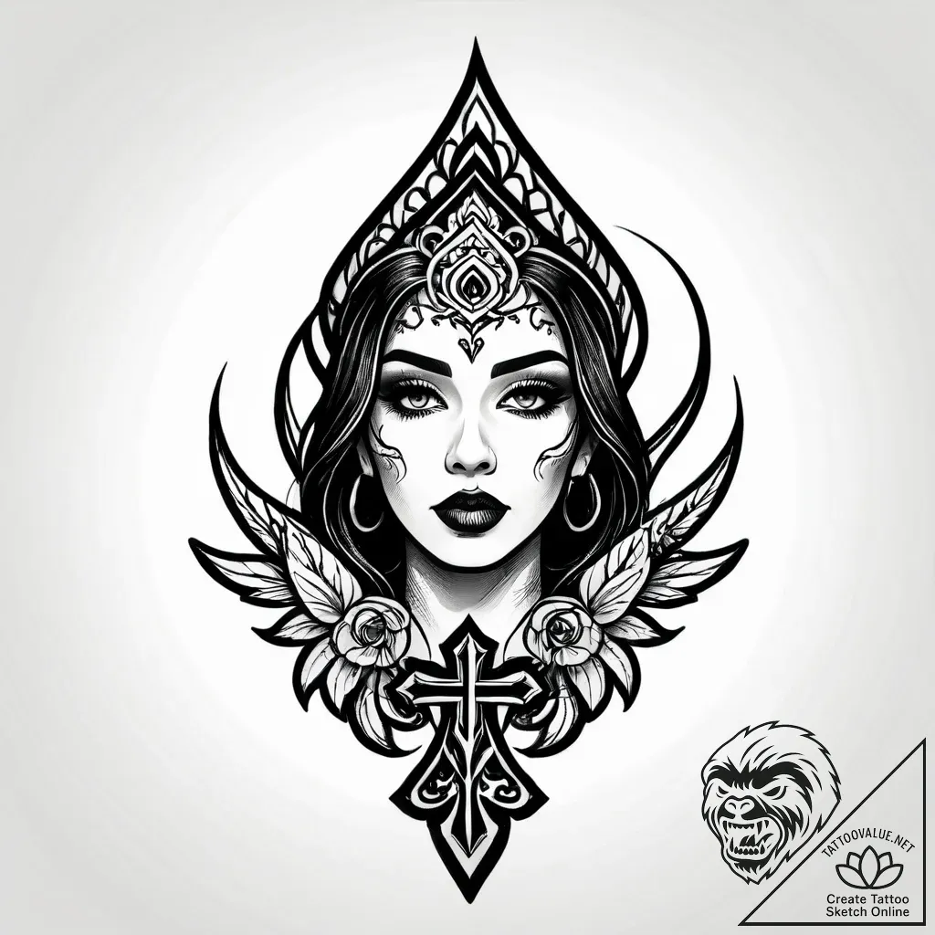 Tattoo sketch, yubaba and zeniba portrait spl... - style Jagger Old - tattoo sketch (24.11.2025 02:19)