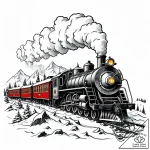 Tattoo sketch, polar express train steaming t… – style Jaeger Mini – tattoo sketch (24.11.2025 02:51)