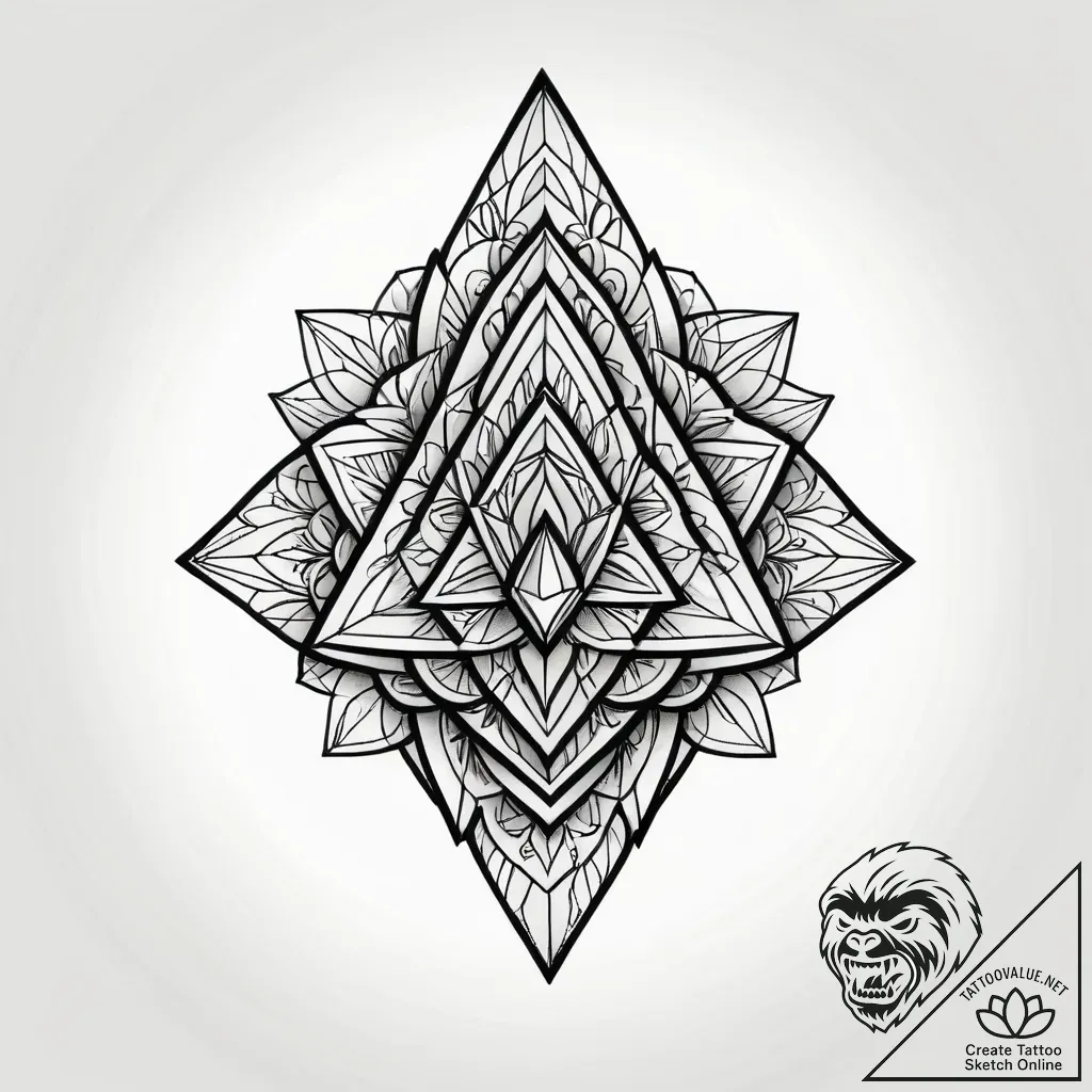 кристалл, tattoo flash sheet design, sepia to... - style Jagger Old - tattoo sketch (24.11.2025 02:55)