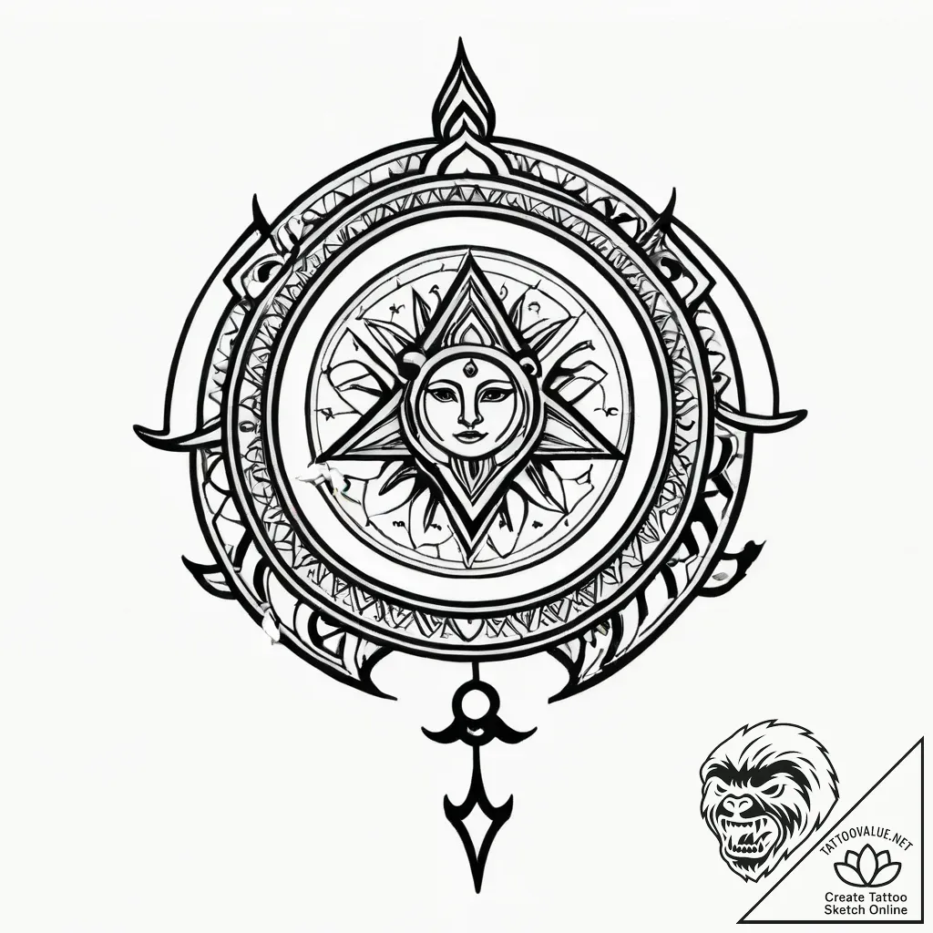 Tattoo design a realistic depiction of an anc... - style Jagger Old - tattoo sketch (24.11.2025 03:07)