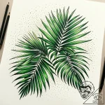 Tat tattoo sketch, tropical palm leaves with… – style Jaeger Simple – tattoo sketch (24.11.2025 03:24)