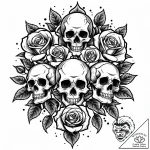 Tattoo sketch, furious five jumping in action… – style Jaeger Mini – tattoo sketch (24.11.2025 03:40)