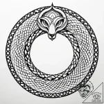 Tattoo sketch a stylized ‘ouroboros’ for eter… – style Jaeger Simple – tattoo sketch (24.11.2025 03:49)