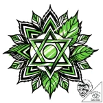 Tat tattoo sketch, tropical palm leaves with… – style Flux Inscriptions – tattoo sketch (24.11.2025 04:10)