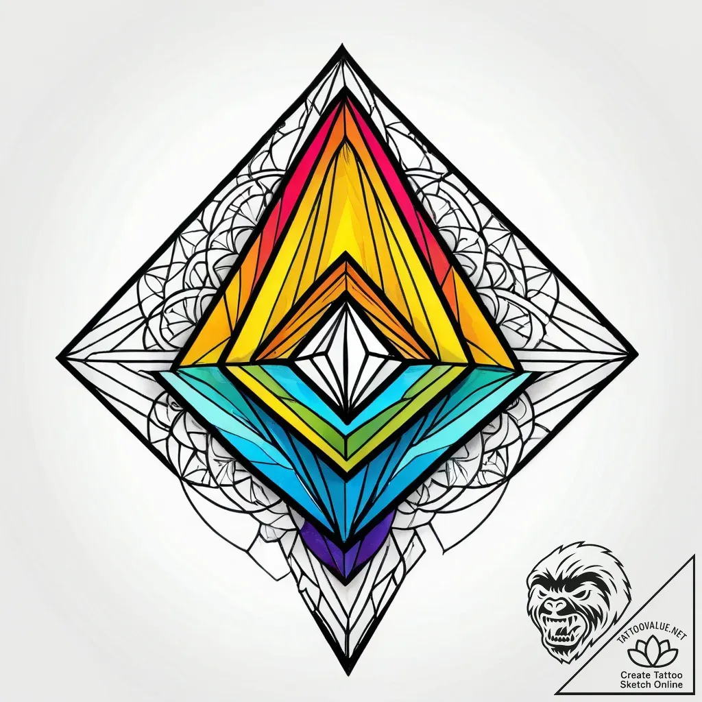 Diamond with a captured storm inside, tattoo... - style Jagger Old - tattoo sketch (24.11.2025 04:19)