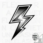 Lightning bolt, sharp and geometric, tattoo f… – style Flux Inscriptions – tattoo sketch (24.11.2025 04:34)