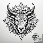 Tattoo sketch a zodiac glyph where half is cl… – style Jaeger Simple – tattoo sketch (24.11.2025 05:01)