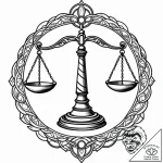 Tattoo sketch libra’s scales, one pan realist… – style Jaeger Mini – tattoo sketch (24.11.2025 05:03)
