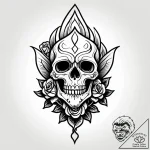 факел, concept art for tattoo, black and whit… – style Jagger Old – tattoo sketch (24.11.2025 05:07)