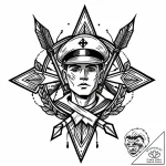 Tattoo design a subtle ‘respawn’ arrow linewo… – style Jaeger Mini – tattoo sketch (24.11.2025 05:16)