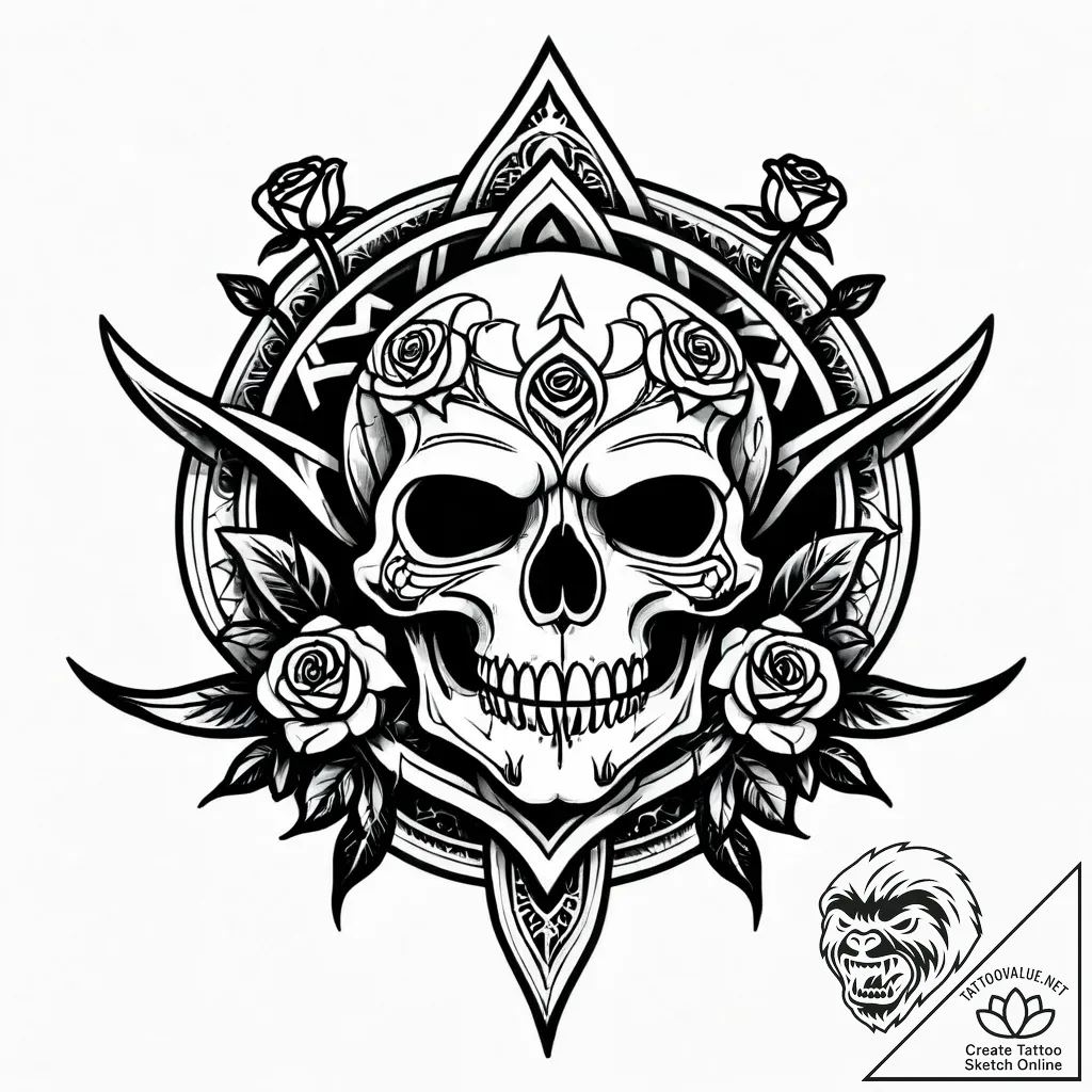 Tattoo sketch a "game on" message in neon lig... - style Jagger Old - tattoo sketch (24.11.2025 05:31)