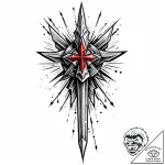 Tattoo sketch a spartan spear with an abstrac… – style Jaeger Mini – tattoo sketch (24.11.2025 05:52)