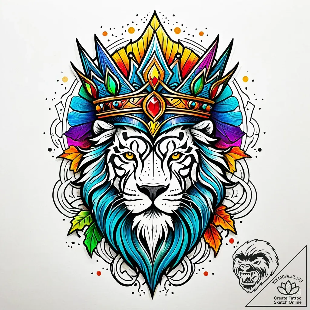 Oak carving of forgotten king, concept art fo... - style Jaeger Simple - tattoo sketch (24.11.2025 06:01)