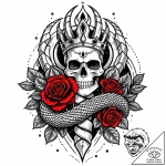 Queenр в р’в р в рір‚в р в р’в р р†р вђљрўв„ў… – style Jaeger Mini – tattoo sketch (24.11.2025 06:15)