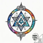 148. tattoo sketch: “veda” rune surrounded by… – style Jagger Old – tattoo sketch (24.11.2025 07:07)