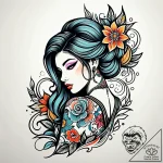 Tat tattoo sketch, fashion model silhouette f… – style Jaeger Simple – tattoo sketch (24.11.2025 07:36)
