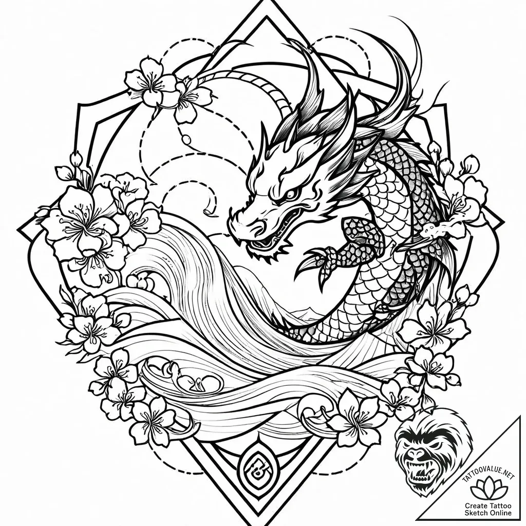 Tattoo sketch an abstract representation of a... - style Jaeger Mini - tattoo sketch (24.11.2025 07:39)