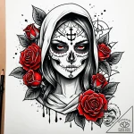 Tattoo sketch a pixelated character dissolvin… – style Jaeger Simple – tattoo sketch (24.11.2025 08:00)