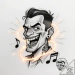 Tat tattoo sketch, manoloвђ™s guitar with glo… – style Flux Inscriptions – tattoo sketch (24.11.2025 08:10)