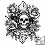 фотоаппарат, tattoo sketch design, black and… – style Jaeger Mini – tattoo sketch (24.11.2025 08:16)
