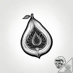 A close-up of a fresh fig, sliced in half., a… – style Jagger Old – tattoo sketch (24.11.2025 08:19)