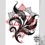 Tat tattoo sketch, curling fern fronds with d… – style Flux Inscriptions – tattoo sketch (24.11.2025 08:46)