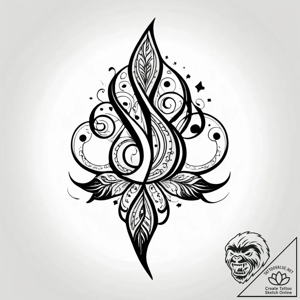 Tattoo design a subtle 'forever' symbol in a... - style Jagger Old - tattoo sketch (24.11.2025 08:55)