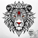 Tat tattoo sketch, tribal lion face with shar… – style Jaeger Simple – tattoo sketch (24.11.2025 09:13)